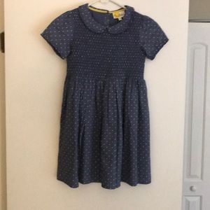 Polka dot smocked dress